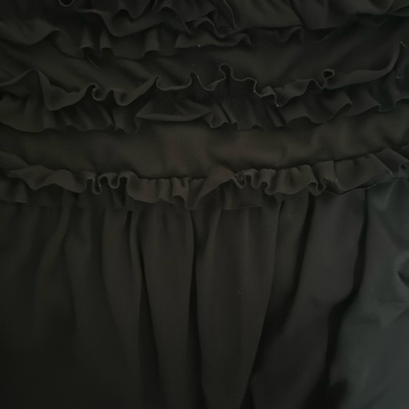 Black Cover-up or Dress with Ruffles on Top - Picture 3 of 3